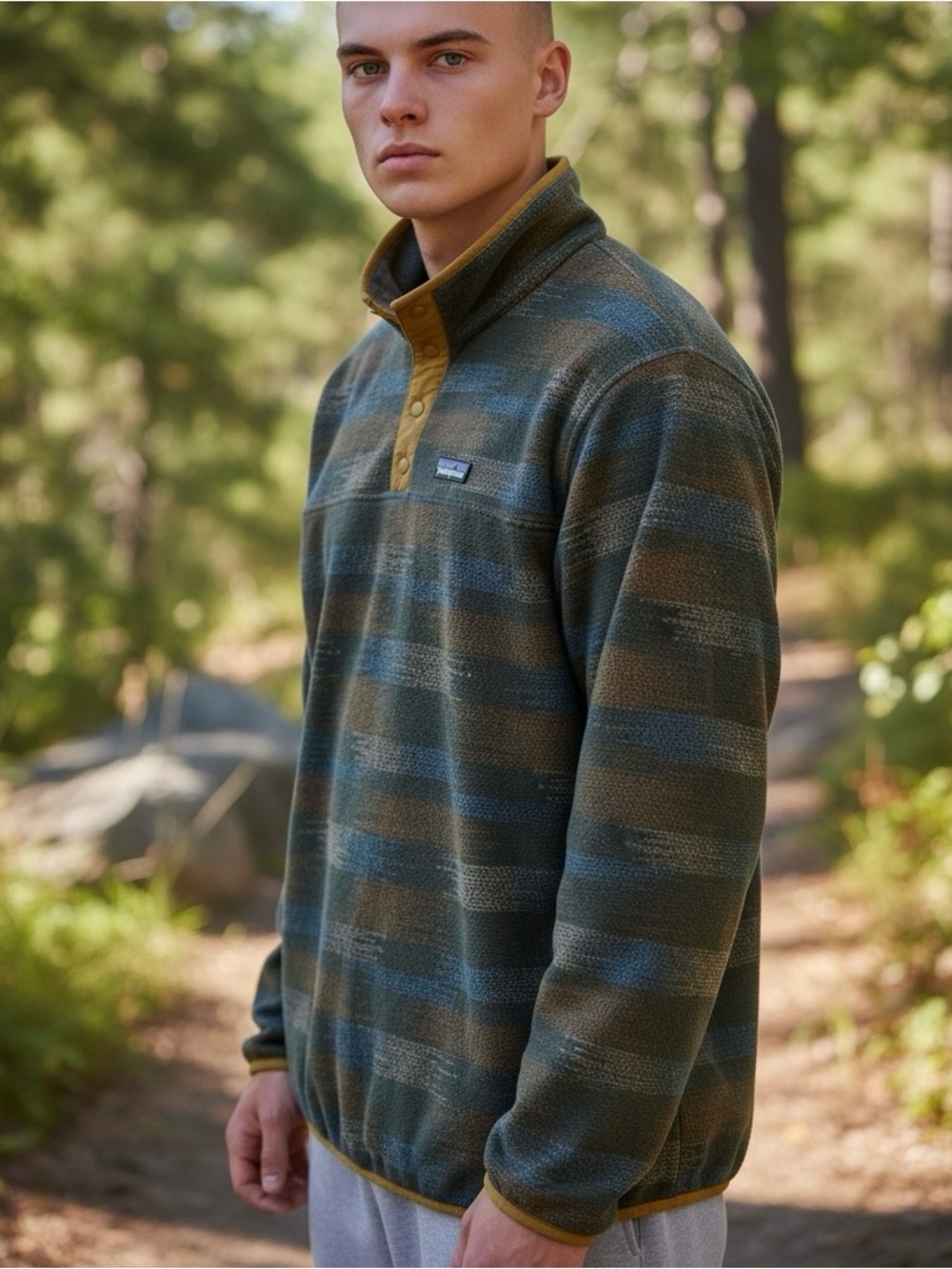 Patagonia Micro D Snap-T Pullover 3XL Native Seeds Industrial Green Men’s